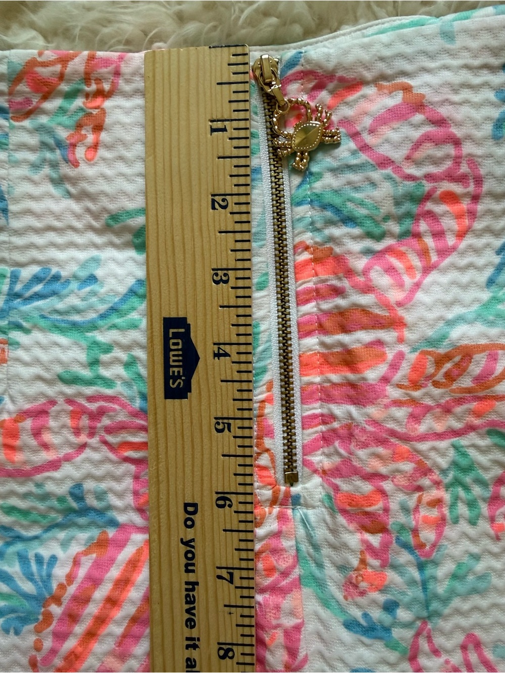 Lilly Pulitzer Women's White & Pink Printed Mini Skirt / Skort - Picture 12 of 12